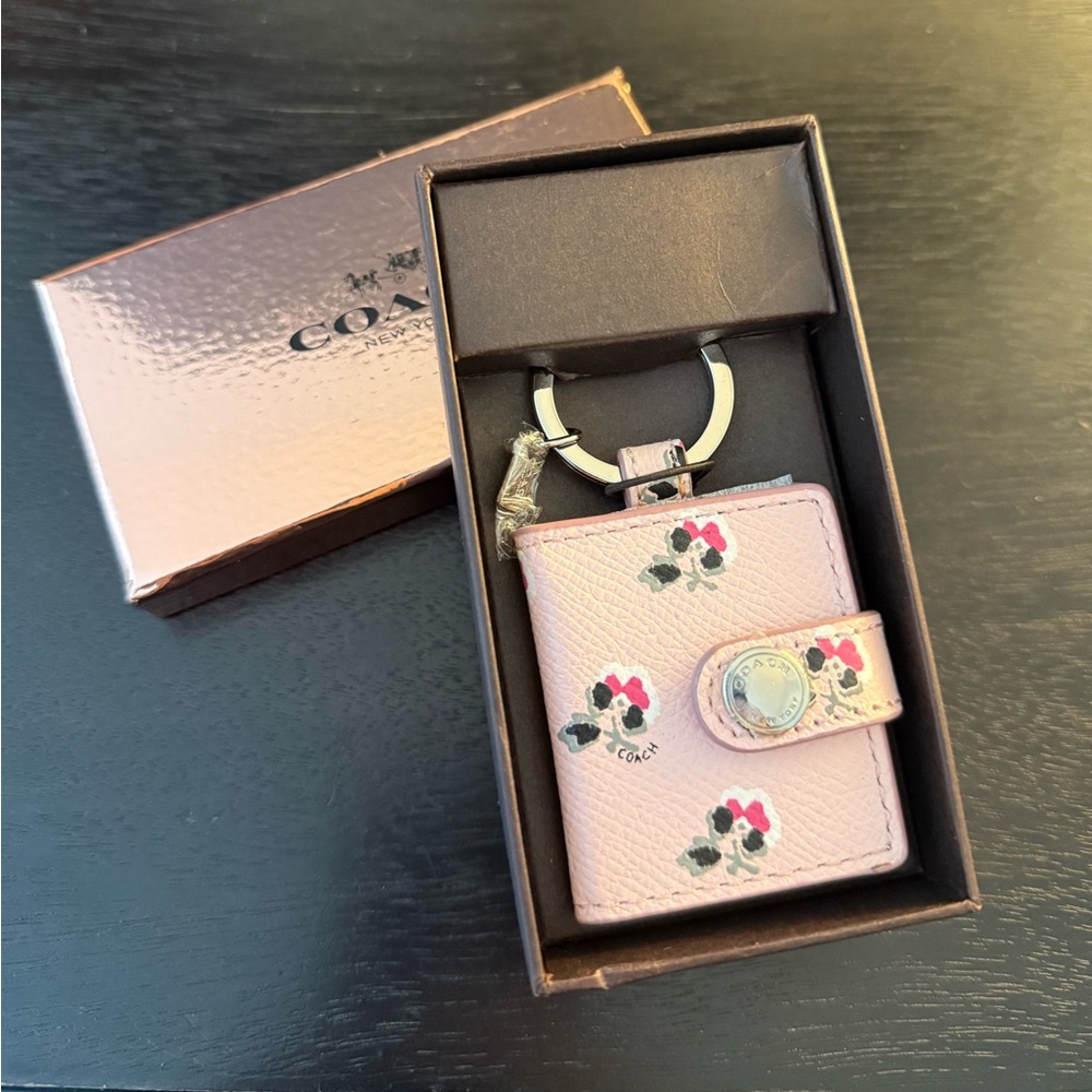 Coach Blush Floral Key Holder